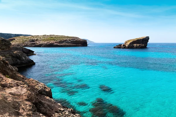 Блакитна Лагуна на Gozov острова Коміно, Мальта — стокове фото