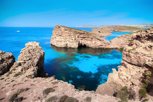 The Blue Lagoon on Comino Island, Malta Gozo — Stock Photo, Image