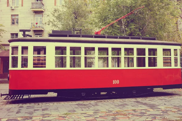 The retro tram — Stock Photo, Image