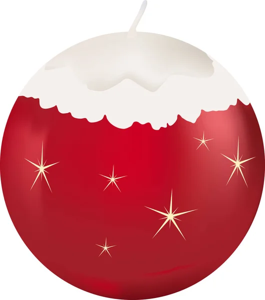 Yıldızlı kırmızı mum 