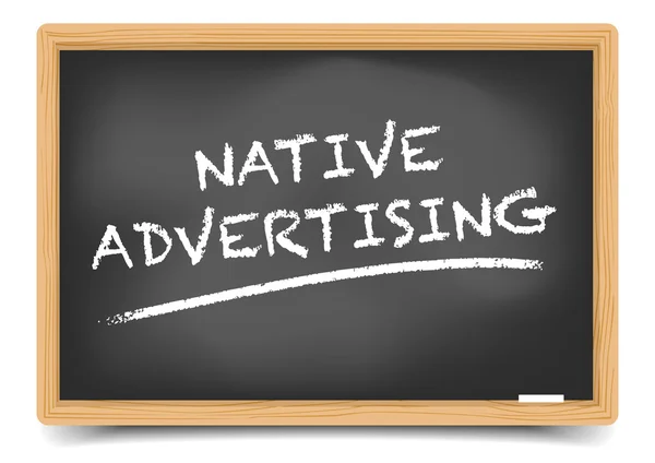 Blackboard Native Advertising — Vector de stoc