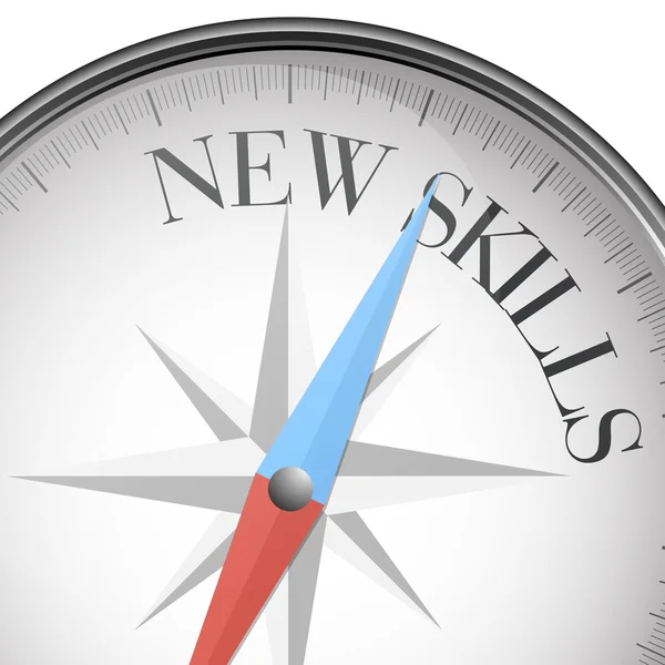Compass New Skills — Stock Vector