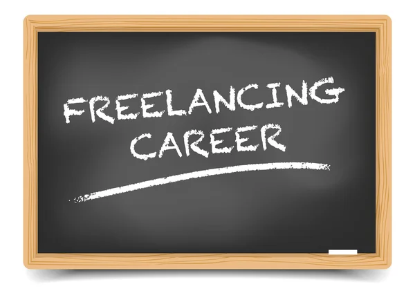 Blackboard Freelancing Carrera — Vector de stock