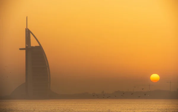 Východ slunce na Burj Al Arab — Stock fotografie