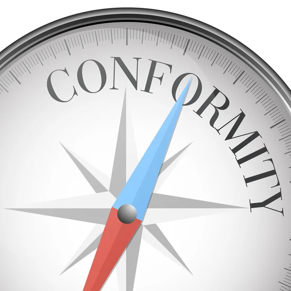 Compass concept conformity — Stock Vector