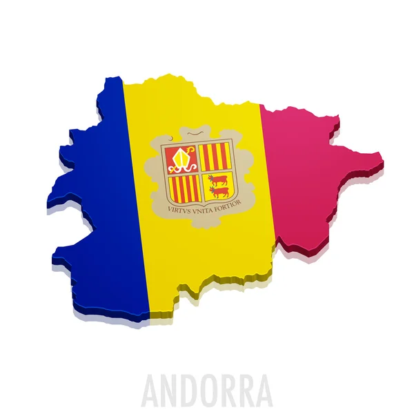 La mappa di Andorra — Vettoriale Stock
