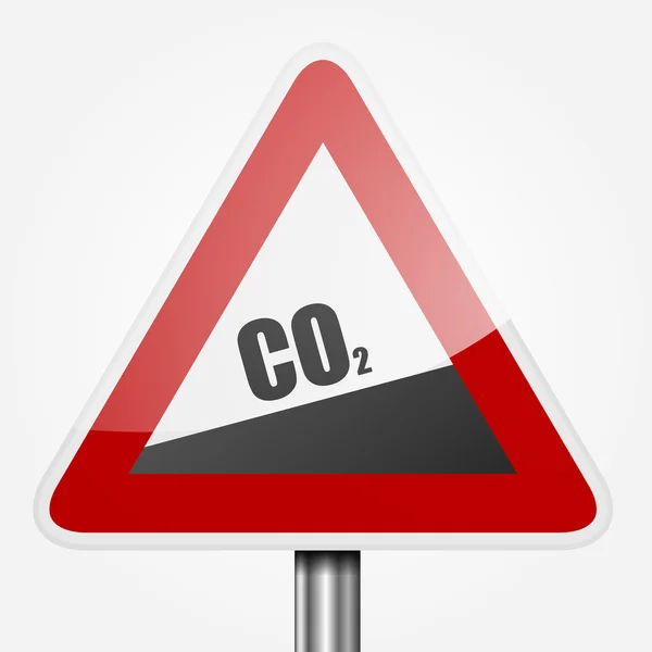Sinal de tráfego CO2 —  Vetores de Stock