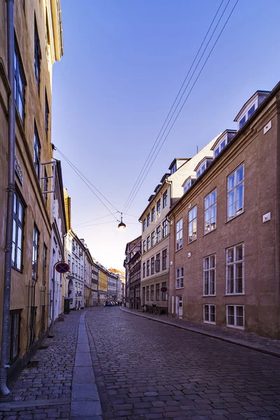 Úzká ulice v Kodani — Stock fotografie