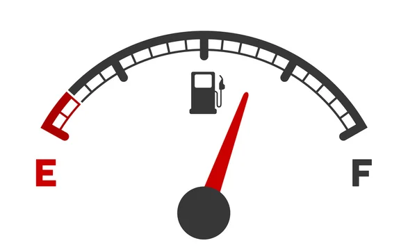 Simple gas gauge — Stock Vector