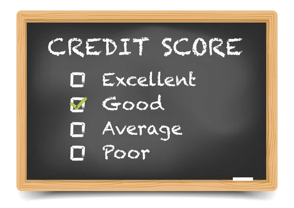 Blackboard Credit Score — Stock Vector