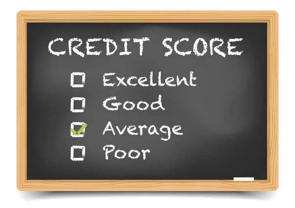 Blackboard Credit Score — Stock Vector