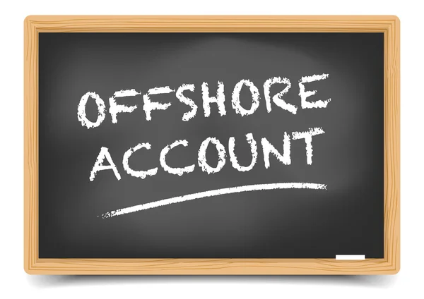 Conta Offshore de Blackboard — Vetor de Stock