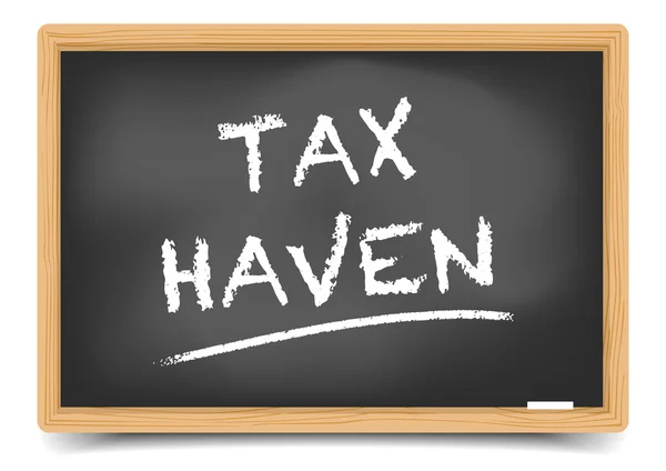 Pizarra Tax Haven — Vector de stock