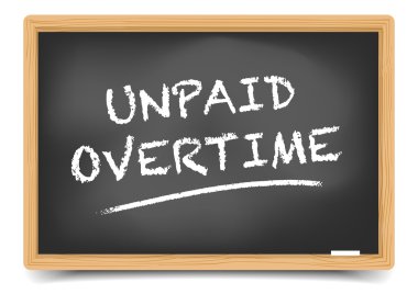 Blackboard Unpaid Overtime clipart