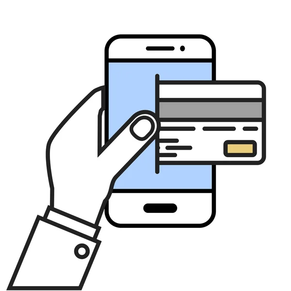 Concept de paiement mobile — Image vectorielle