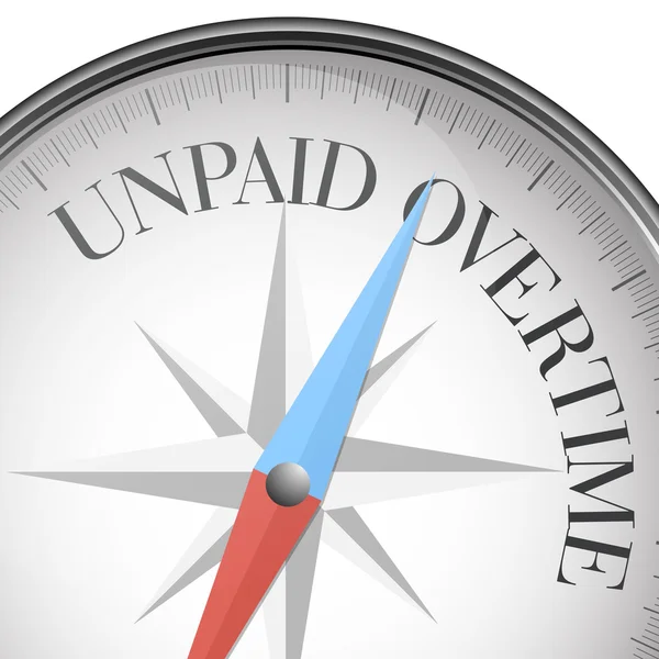 Compass Unpaid Overtime — Stock Vector