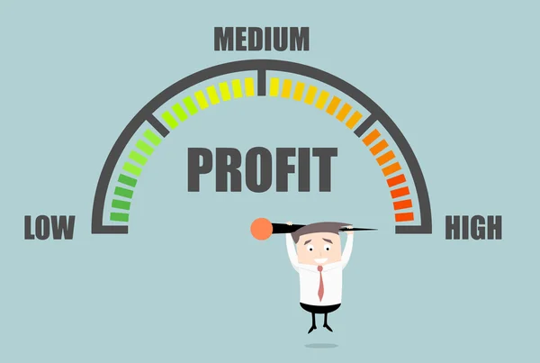 Compteur de profits pour hommes d'affaires — Image vectorielle