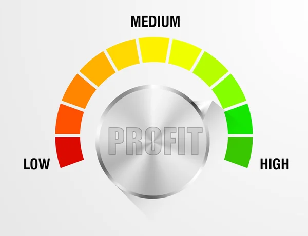 Profit Meter Illustration — Stock Vector