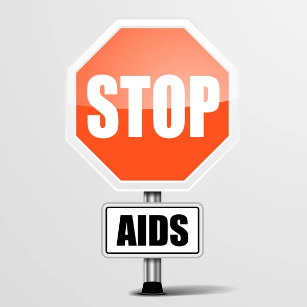 Señal de tráfico Stop AIDS — Archivo Imágenes Vectoriales