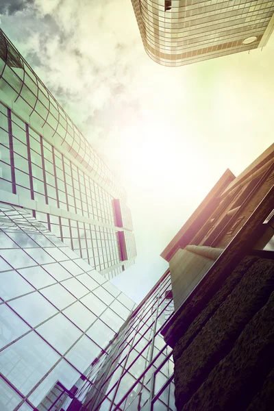 Office buildings from below — Stock Photo, Image