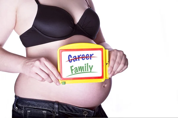 Pregnant Sign Family — Stock Photo, Image