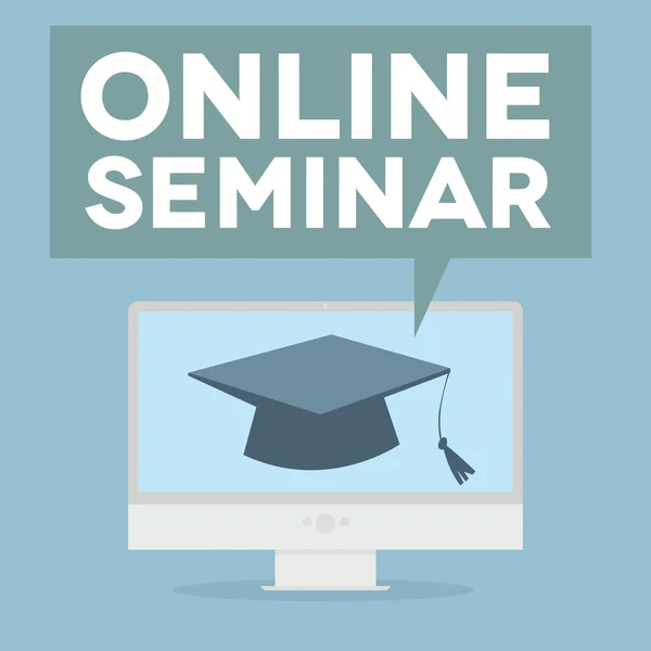 Online seminarium PC — Wektor stockowy