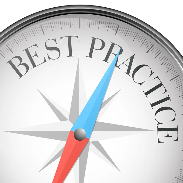 Compass best practice — Stock Vector