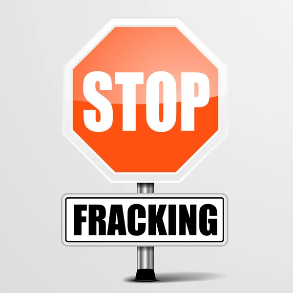 Roadsign Stop Fracking — Stock Vector