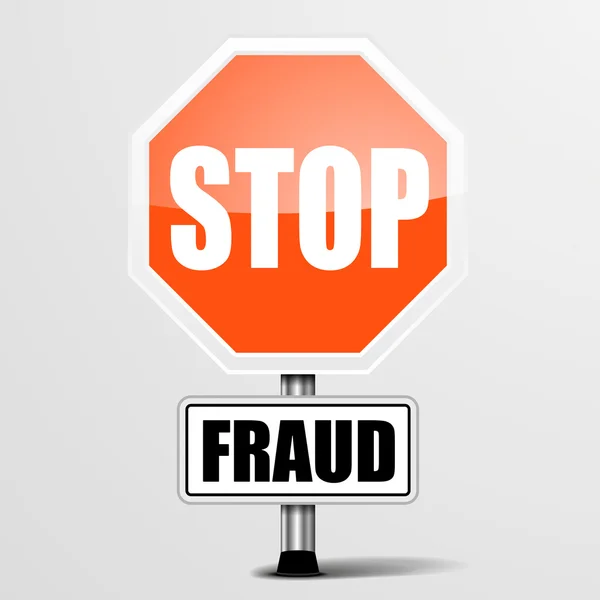 Roadsign Stop Fraude — Vetor de Stock