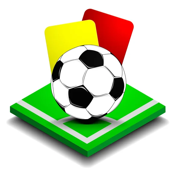 Tarjetas de fútbol — Vector de stock