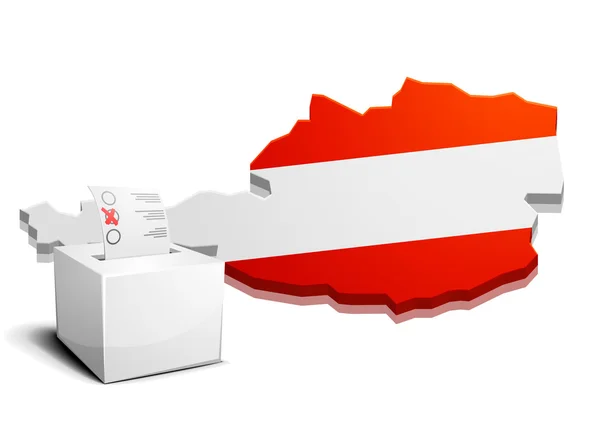 Wahlurne Österreich — Stockvektor