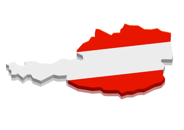 Mapa Austria — Vector de stock