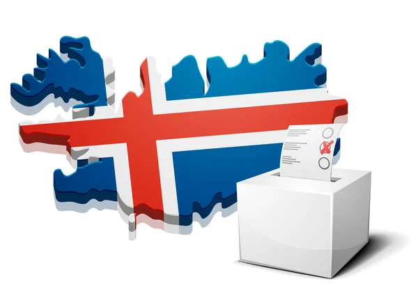 Ballotbox Islândia —  Vetores de Stock