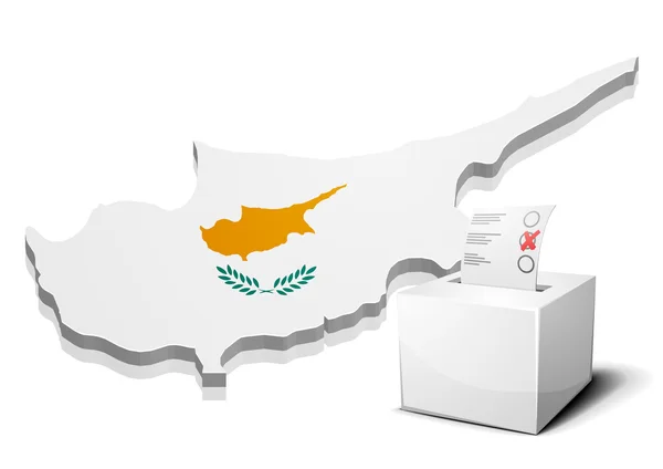 Ballotbox Chipre — Vetor de Stock