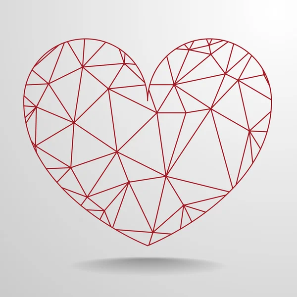 Πολύγωνο καρδιά — Διανυσματικό Αρχείο