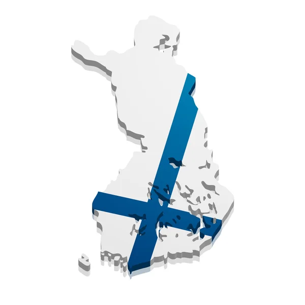 Finnország Térkép — Stock Vector