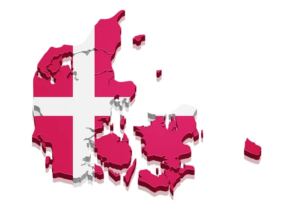 Map Denmark — Stock Vector