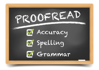 Blackboard Proofread clipart