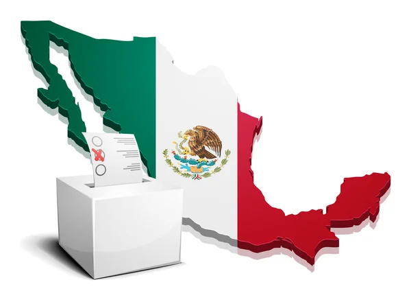 Ballotbox Mexico — Stockvector