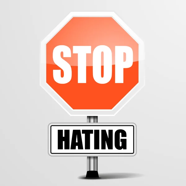 Smettila di odiare — Vettoriale Stock