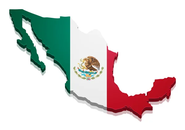 Map Mexico — Stock Vector