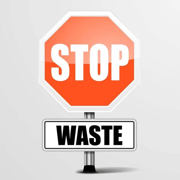 Stop Waste — Stock Vector