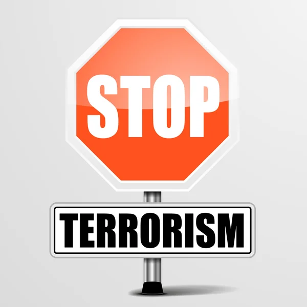 Stop terrorisme — Stockvector