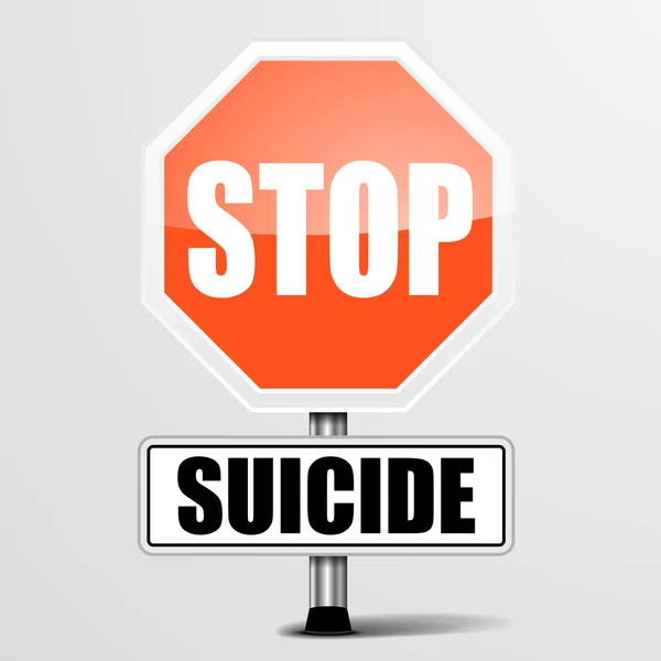 Detener el suicidio — Vector de stock