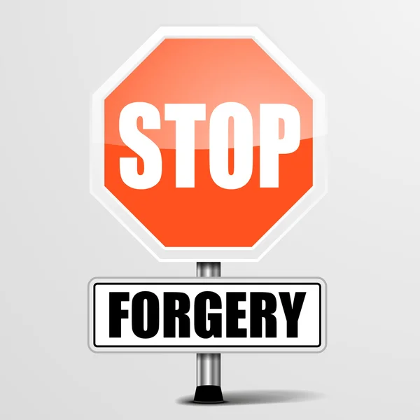 Stop Forgery — Stock Vector