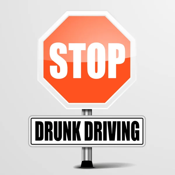 飲酒運転を停止します。 — ストックベクタ