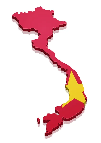Karte Vietnam — Stockvektor
