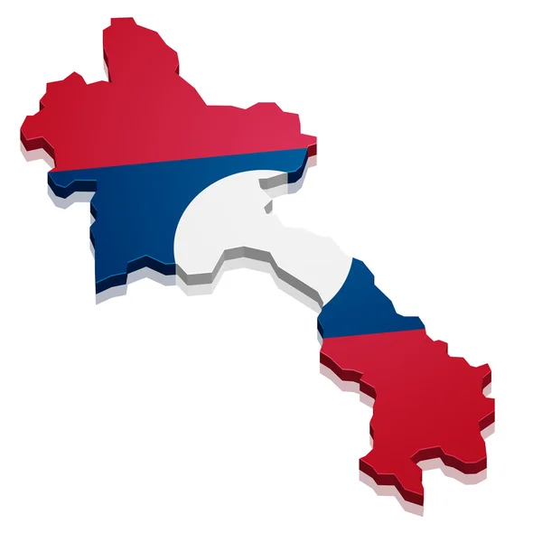 Mapa Laos — Vector de stock