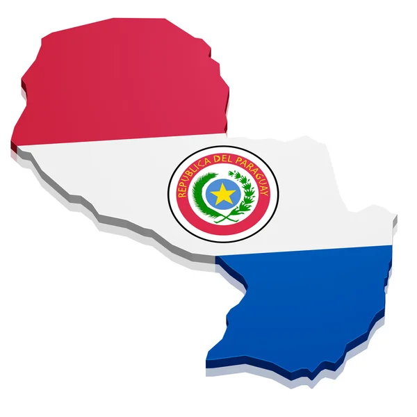 Karta paraguay — Stock vektor