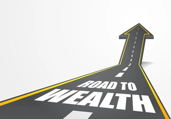 Caminho para a riqueza — Vetor de Stock